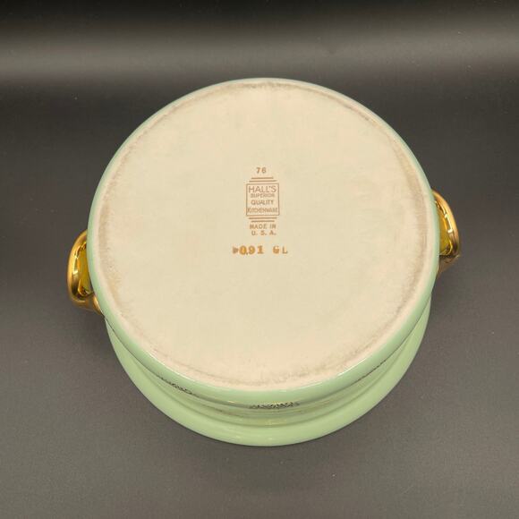 Vtg Hall China Monterey (#76) Gold Label Medallion Covered Casserole With Lid - Picture 6 of 10